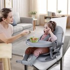 Yoleo Baby High Chair Booster Seat For Dining Table  Adjustable Height Travel Fo