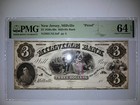 Unlisted  Pmg 64 Epq Choice Uncirculated Proof  Millville Bank  3 New Jersey