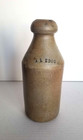 Antique Mid 19th Century A L Edic Stoneware Bottle Utica  New York
