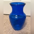 Bright Blue Glass Vase For Flowers   Bouquets