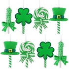 Codree St  Patrick s Day Shamrock Lollipops Ornaments  Hanging Irish 8 Pcs