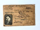 France  French Combatant Cross Medal   Combatant Card To Marseille Recipient