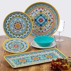 Certified International Portofino 2 Piece Melamine Platter Set  Multi Colored  L