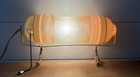 Vintage Art Deco Pink Frosted Ribbed Bullet Glass Headboard Reading Light Lamp