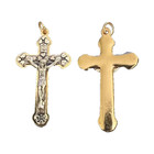 Two-tone Hearts Rosary Crucifix  Gold  silver Catholic Rosary Part made In Italy