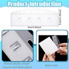 Outus 5 Pcs Swipe Badge Holder Horizontal Half Card Frosted Rigid Clear 