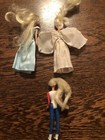 Lot Of 3 Mcdonald   s Happy Meal Mini Barbie Angel Princess  Blue Dress  Red White