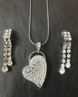 Women s Set Of Pendant And Clip Earrings With Swarovski Crystals