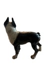 Hubley Boston Terrier Cast Iron Door Stop  Vintage  Original Paint