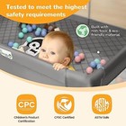 Baby Playpen For Babies And Toddlers With Mat  71x59 Inch  gray   Ptc-180l