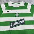 Celtic Football Club Shirt Mens Xl Green White Soccer Jersey Nike Carling