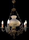 Antique Bronze Chandelier In Victorian Style 1900