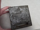 Vintage Letterpress Printing Block Saxon Car Advertising Heavy
