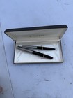 Parker 61 Fountain Pen 14k Gold Nib With A Ballpoint Pen In Box 3h