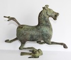 Vintage Chinese Flying Horse Of Gansu  Bronze Sculpture Signed