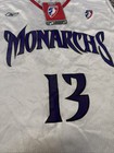 Reebok Wnba Sacramento Monarchs Basketball Jersey Women   s  13 Large White New