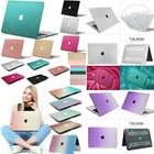 2026 Bling Sparkly Shinny Glitter Rubberized Hard Case Cover For Macbook Pro air