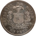 Chile 1 Peso 1889 - Republic Of Chile  1851 - 1898 
