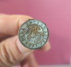 Antique Teutonic Military Hessian Soldier Es Deus Spes Nostra Eagle Button  75 