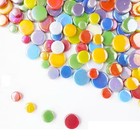 Mosaic Tiles For Crafts  1 1lb Bulk Mix Round Iridescent Mosaic Glass Pieces 