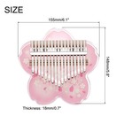 17 Keys Thumb Piano transparent Petal Portable Finger Piano With Carry Box