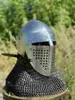 Knight Helmet Bascinet Helmet Medieval Helmet Hmb Combat Sca Battle Ready