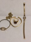 Vintage 10k 14k 18k And 24k Gf And Rgp Jewelry Lot Necklace Bracelet Ring