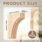 2 Pcs Wooden Corbels Recessed Shelf Brackets Solid Decorative 13 4x4x6 Inch