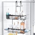Over The Door Shower Caddy Hanging  No Drill Rustproof Shower Organizer