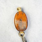 Vintage Wood Block   Tackle Pulley Large Polished Iron Hook Nautical Decor