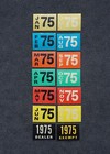 Complete Set  1975 Delaware License Plate Tabs   Stickers  Lot Of 14 - Authentic