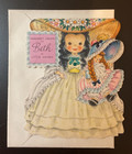  4  1940s Vtg  Hallmark Paper Doll Cards  little Women Series   Jo Amy Meg Beth