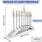Aviv Judaica Hanukkah Electric Menorah Brushed Stainless Steel
