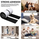 4 4 Inches X 7 Feet Strong Sticky Back Heavy Duty Hook And Tape Adhesive  black 
