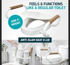 Lunderg Raised Toilet Seat W  Handles Elongated 3    Lift Anti-slam New