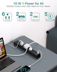 Surge Protector Power Strip - Extension Cord With 6 Ac Outlets 4 Usb  2 Usb-c Po