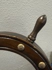 Nautical Wood Ship Wheel Tabletop Decor 