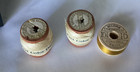 Lot Of 3 Vtg Wood Spools Of Silk Thread Brainerd Corticelli Neutral Colors