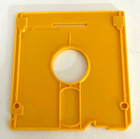 Vintage Apple Macintosh Yellow Floppy Drive Plastic Protector Disk For Transit