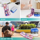 10 Compartments Travel Pill Case With  262 Medicine Stickers Labels  Pill Holder