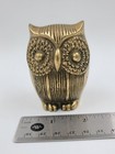 Vintage Large Mcm Solid Brass Owl Figurine Collectible Vintage 70s Decor