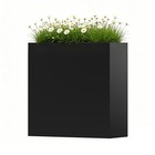 Metal Planter Box 24x10x24 Inch Rectangular Steel Planter For Outdoor Porch Yard