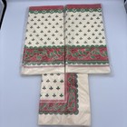 Vintage New Sealed Hallmark Christmas Holly 2 Pk Paper Tablecloths   Napkins