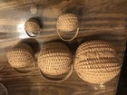 5 Exceptional Antique Primitive Fine Miniature Baskets