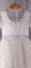 Vtg Girls Dress Victorian Princess Gown Hi Low Tiered Party Pageant Size Unknown