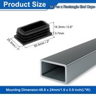 Uxcell 16 Pcs Black Tubing End Caps 2x1 Inch