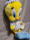 Looney Tunes Tweety Bird Plush In Pajamas Stuffed Animal Warner Bros Vtg 90s 