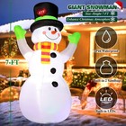 7ft Christmas Inflatable Snowman Outdoor Decorations Built-in Led Yard Decor