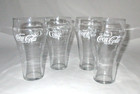 Set Of 4 Vtg 1970s Enjoy Coca Cola Coke Clear 16 Oz Glasses White Letters Nos