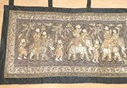 Vintage Kalaga Burmese Myanmar High Relief Padded Embroidered Golden Stitch Lrg